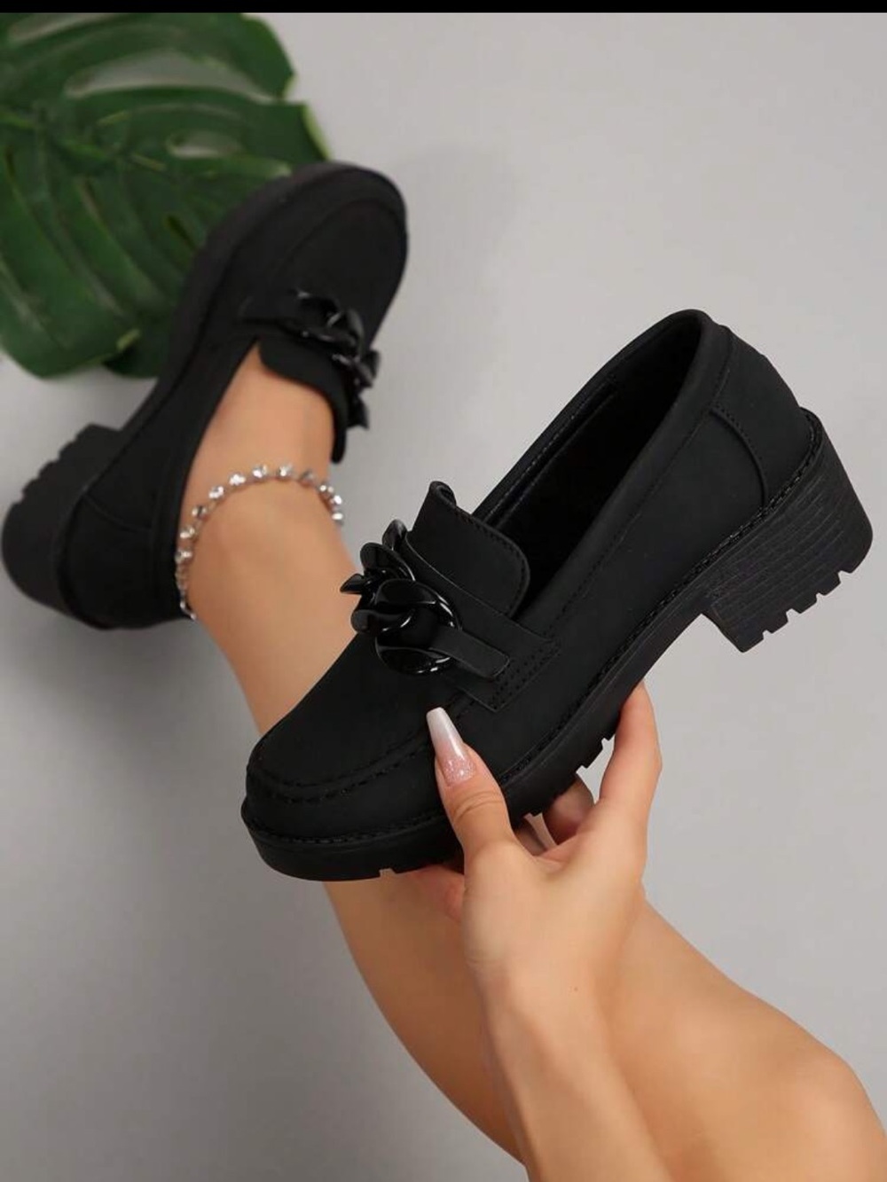 Classic Black Women's Loafers - Picture 2 of 3